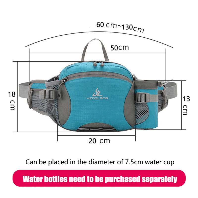 Multi-functional Sports Waist Pack Outdoor Ultra-light Waterproof Hiking Running Cycling Climbing Single Shoulder Crossbody Bag