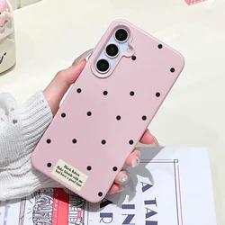 Chic Black Polka Dots Protective Phone Case - Samsung S23 Ultra (Pink - SMTYX033031A)