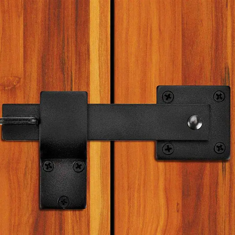 Door Catch Barn Door Latch Farm Door Bolt Sliding Clasp Fence Gate Lock Latch Metal Lock Buckle Anti-Theft With Screw Hardware Part
