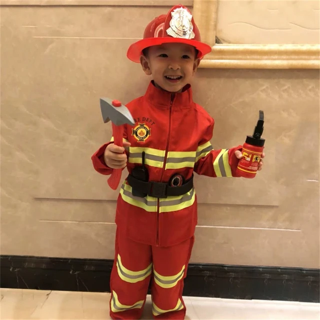 Firefighter Costumes Children's Professional Hero Tool Clothing Halloween  S-Sam Fireman Cospaly Uniform Suits Children Toy Gifts - AliExpress
