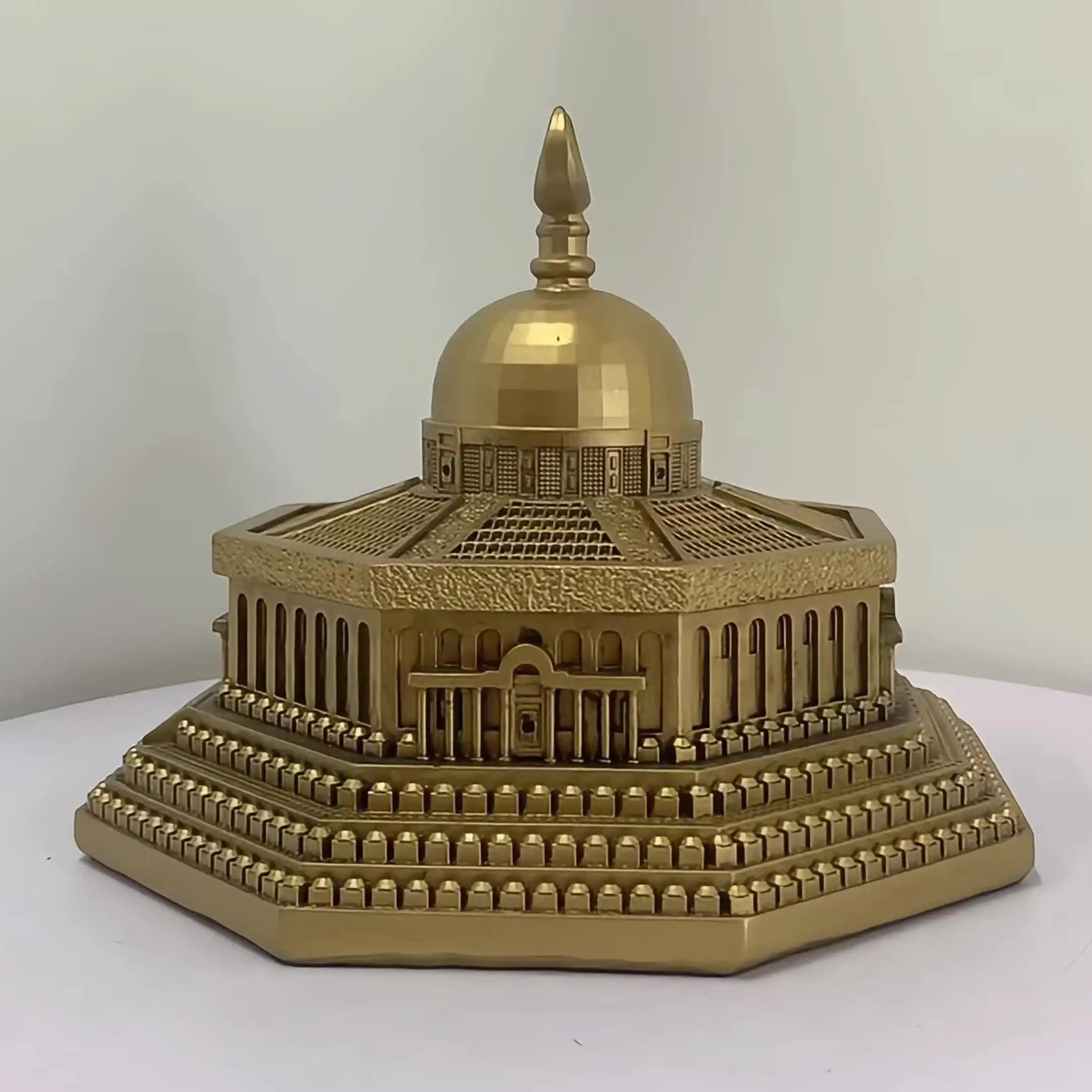 Api Aqsa Home Turkish Made Religious Showpiece Gift Al Aqsa Mosque Replica - Gold ...