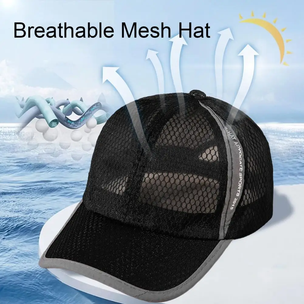 Hot Sale Unisex Cap Slight Curved Brim Style Trucker Hat Men & Women Casual Outdoor Breathable Summer Cap