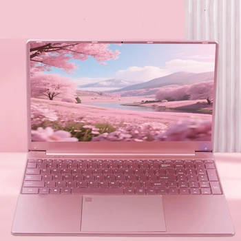 11th Intel Celeron N5095 Laptop - Windows 10/11, Up to 32GB RAM, 2TB SSD, 2.4G/5.0G WiFi, Bluetooth, Pink Keyboard