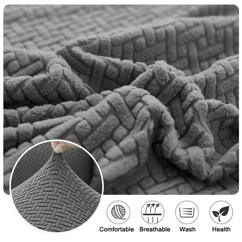 Thick Jacquard Sofa Seat Cushion Cover Funiture Protector Stretch Couch Covers ForLiving Room Removable Seat Slipcover Kids Pets 4