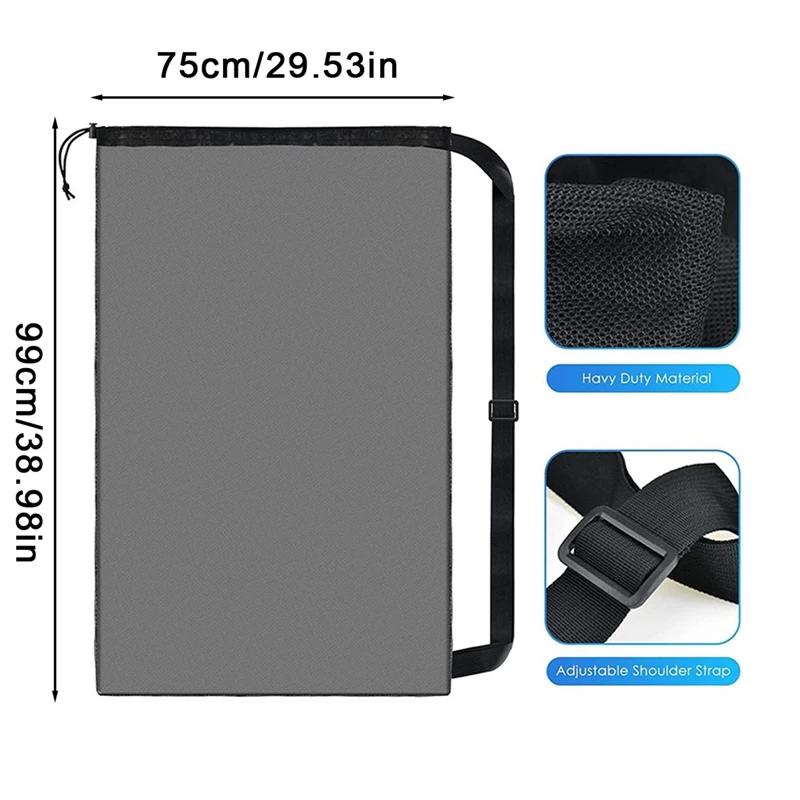 Sports Ball Storage Bag 1 Pcs Large Capacity Drawstring Mesh Shoulder Bag for Basketball Football