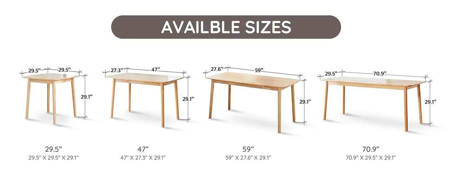 mid century modern oak solid wood wooden rectangular small desk kitchen dining room table set for 4