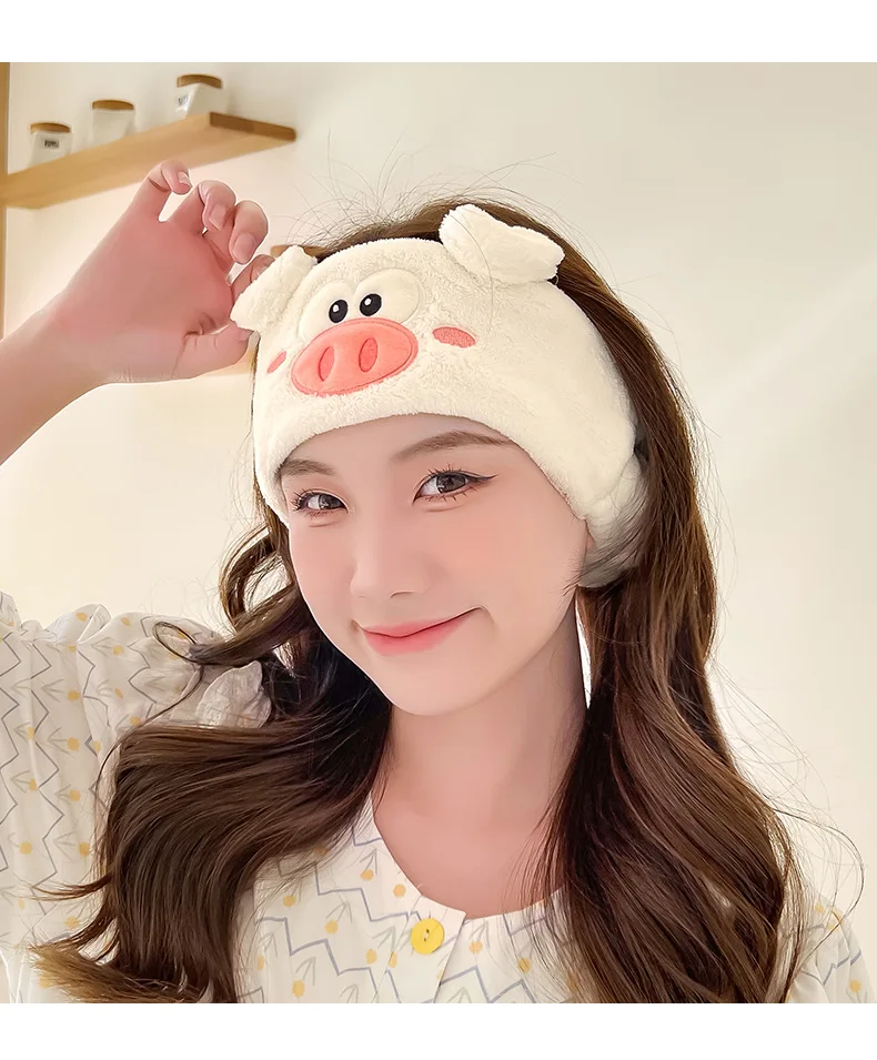 Sibba Face Wash Headband, 4Pcs Snail Headbands Spa Hair Bands Makeup Headbands Cute Cartoon