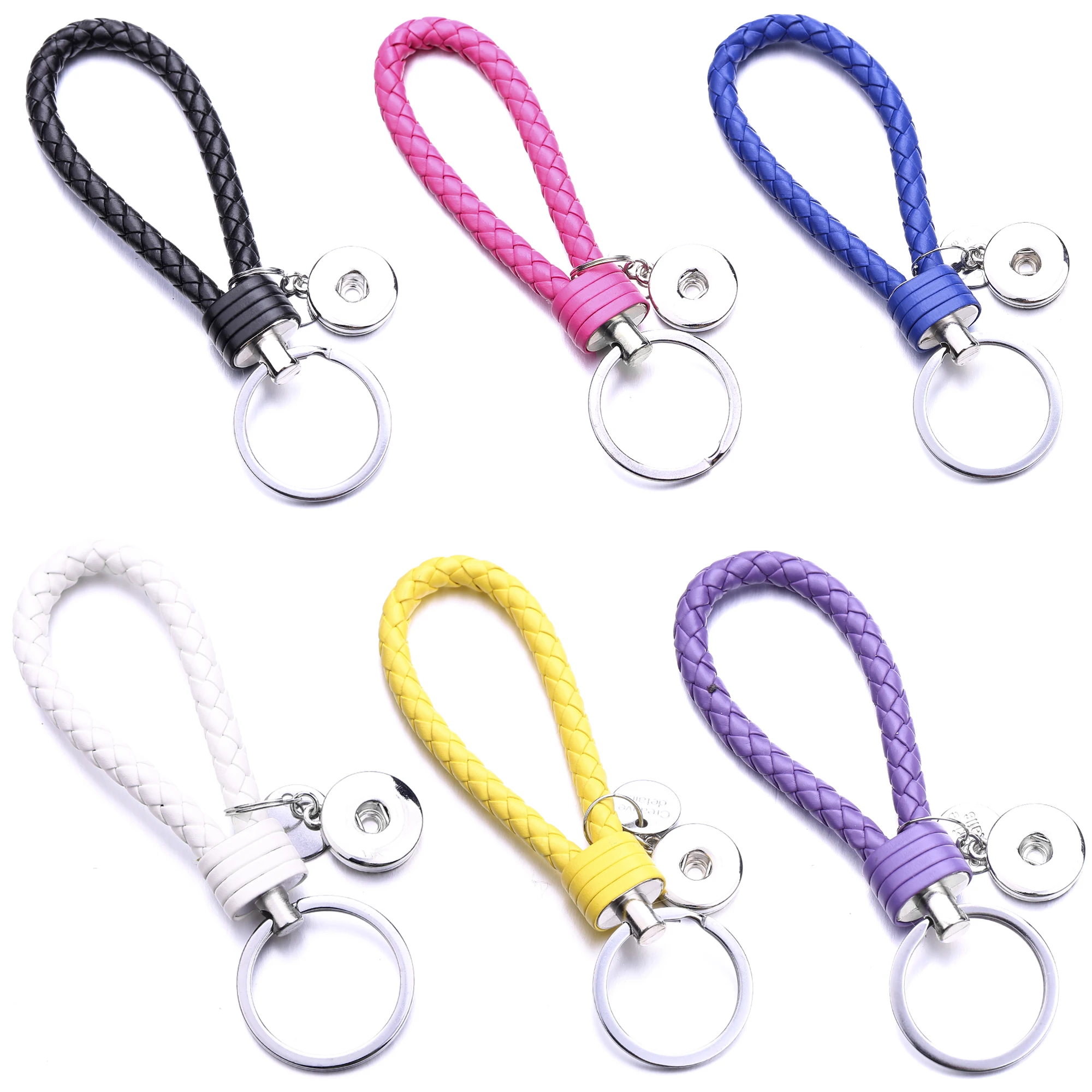 12pcsSnapButtonJewelryKeychainDIY18mmSnapsButtonsPULeather