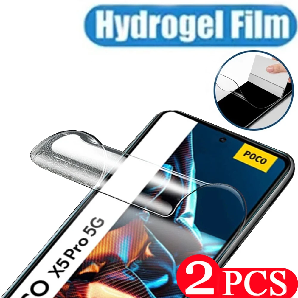 

2PCS screen protector For xiaomi Poco X5 pro 5G C55 C51 C50 Not Glass poco X4 F4 GT M4 pro 5G C40 M5 M5s X3 NFC F3 Hydrogel film