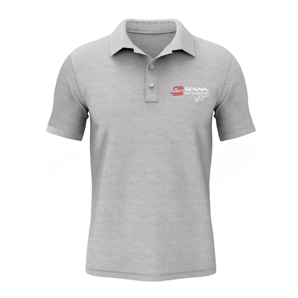 Ayrton Senna Drive to Perfection Polo Shirt - Men's Casual Cotton Short Sleeve Cool Tee