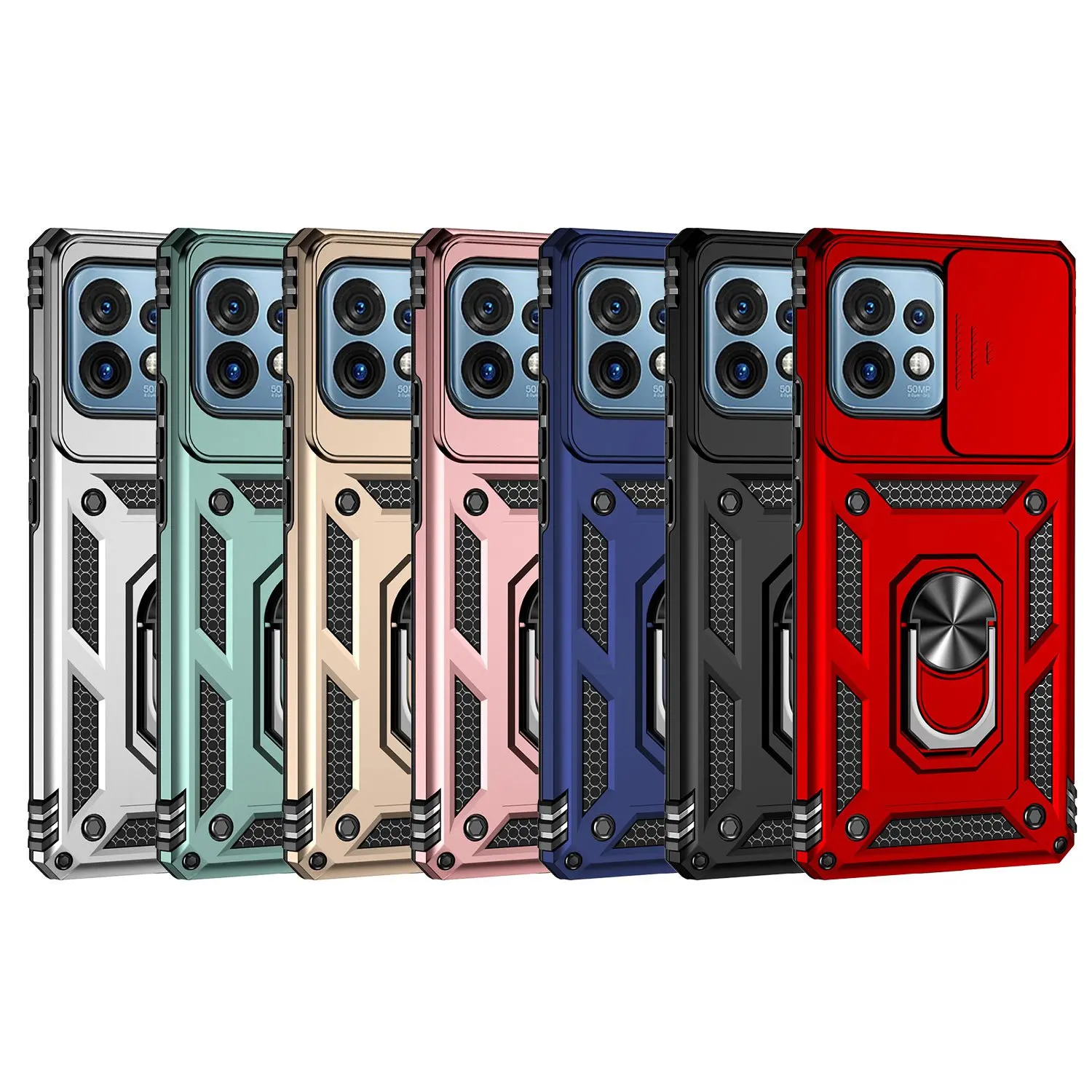 Per Motorola Edge 40 Pro Cover Case Coque Fundas Slide Lens Magnet Ring Holder Paraurti Posteriore Motorola Edge 40 Pro