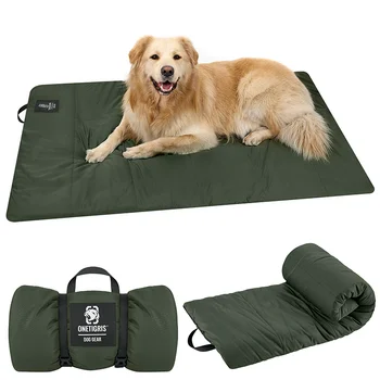 OneTigris Tappetini portatili per cani per dormire, materasso lavabile, cuscino antiscivolo per lettino per cani, lettino per animali resistente all'acqua per esterni