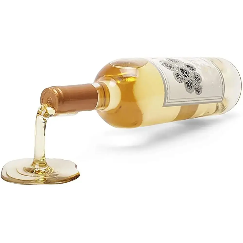 Fashion Display Your Favorite Wine Spilled Wine Bottle Holder Unique Way Fun Wine Bottle Stand ABS Creative Bottle Rack 4