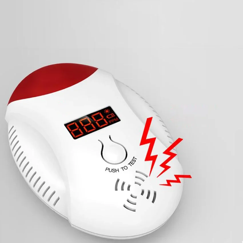 Carbon Monoxide Detector Alarm 120db LCD Digital Display CO Alarm Detector for Travel Home Bedroom and Kitchen, Battery Operated