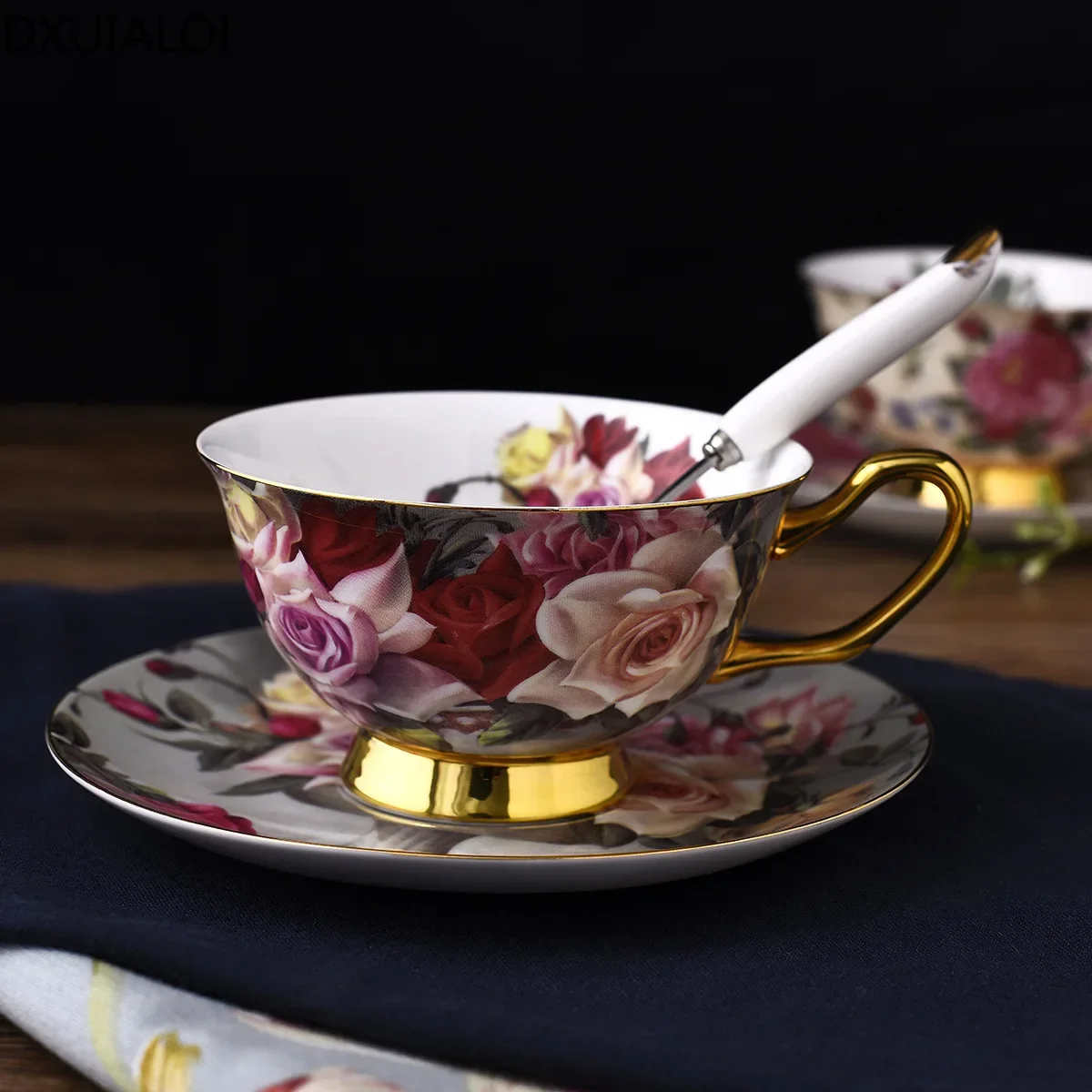European Retro Hand-Painted Tea Cup Set 1