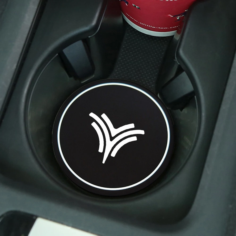 2PCS Car Cup Holder Mat Leather Water Coaster Decoration For NETA V Nezha U Nezha NO1 Car Styling Accessories
