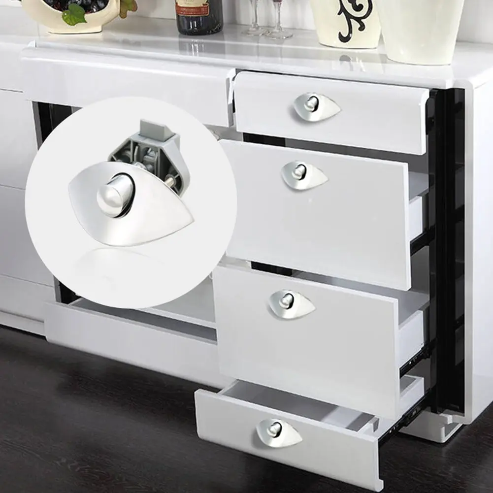 

1PCS Zinc Alloy Push Lock Latch Knob 80x22x24mm Door Lock With Screws For RV Caravan Cabinet Drawer Easy Installation Durable
