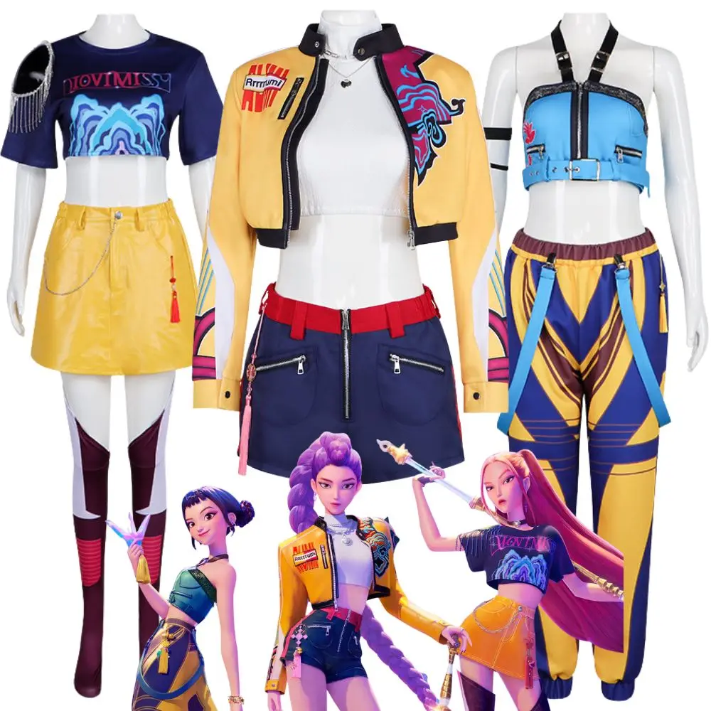 Rum-i Cosplay Kostüm Für Mädchen - 3-teilig Mit Perücke Für 5-12 Jahre