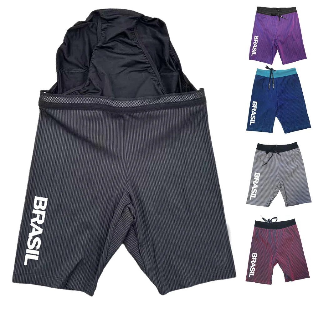 Brazil Running Sportswear Men's Sports Lycra Running Tights Trousers Leggings Pants Gym Fitness Shorts Male Marathon