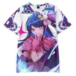 Anime Cartoon T Shirt Oshi No Ko Hoshino Ai 3D Print Kawaii Girls Men Woman T-shirts Streetwear Harajuku Kids Tops Tees Clothing