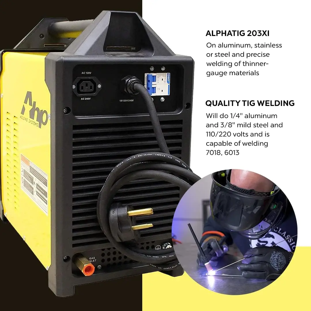 Welding Machine 203 Xi 200 Amp IGBT AC DC Tig/Stick Welder with PULSE 110/220v 3 YEARS WARRANTY High Visibility LCD Screen 4