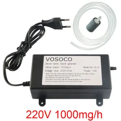 High-Performance Ozone Generator & Purifier for Water, Air, and Surfaces (220V EU Plug)