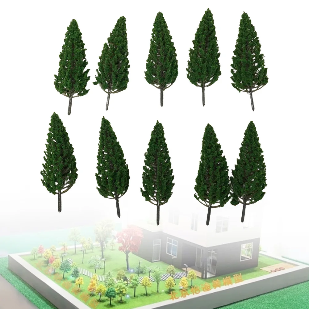 

Green Complete Trees Layout 10pcs Accessories Decor For Scale Gift Model Plastic Railway SL-16059 Trees Useful