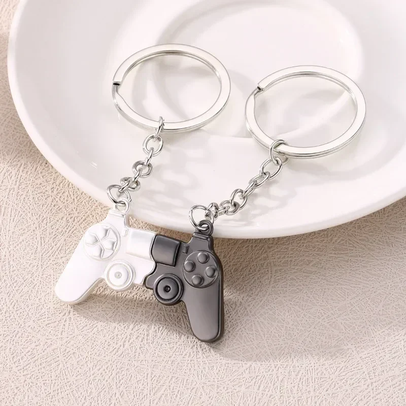 Player 1 & Player 2 Keychain Set – Game Console Handle Key Rings, Friendship Couple Gift, Black - View #9