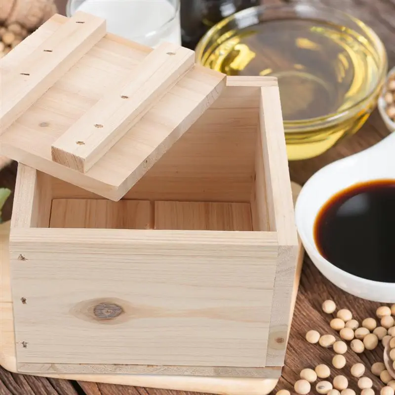 1pc Wooden Tofu Making Mold Household Tofu Maker Press Mold Wooden Tofu Press Mold Soybean Curd Maker