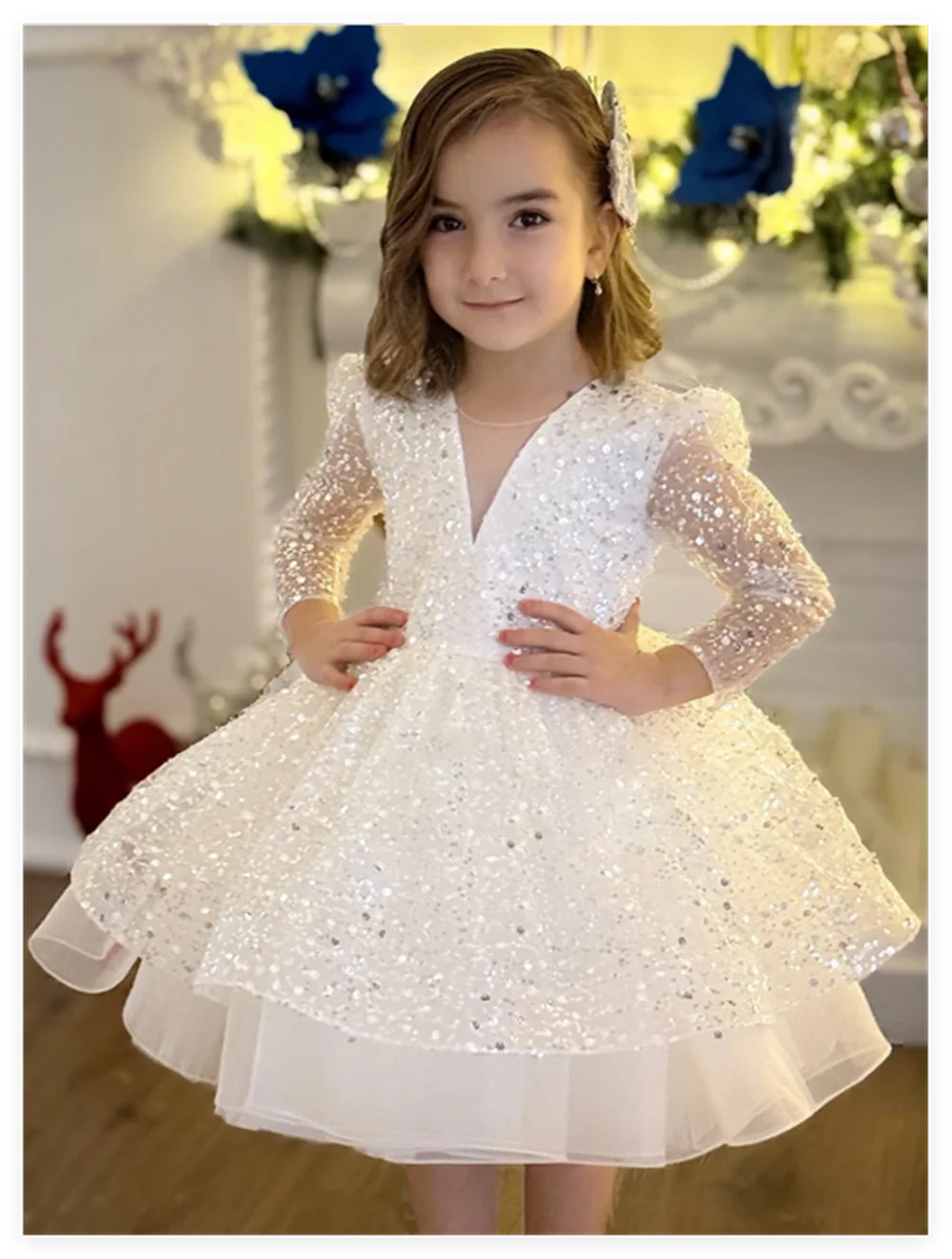 Champagne Flower Girl Dresses Lace Beading Belt Applique Sleeveless For Wedding First Communion Party Gowns 1