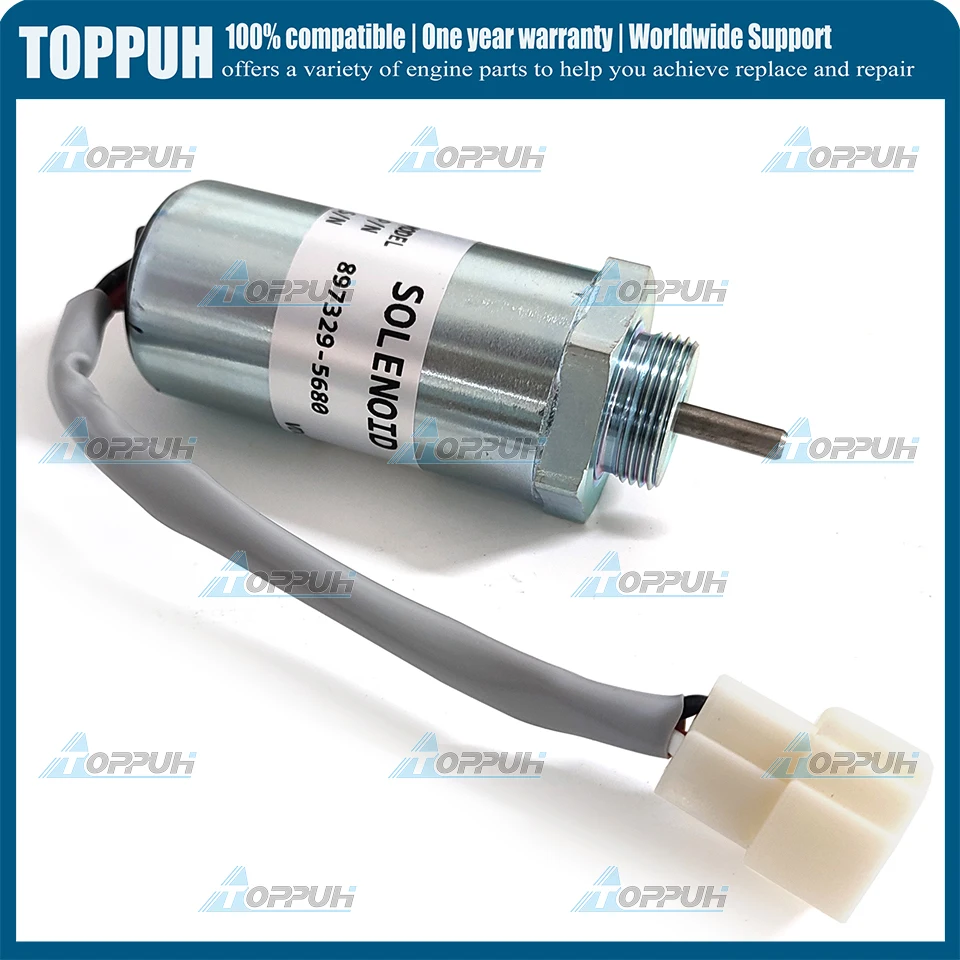 12V 897329-5680 Fuel Shut off Solenoid MV1-81 For Isuzu 3LD1 3LD2 4LE1 3LB1 4LB2 4LE2 SK75