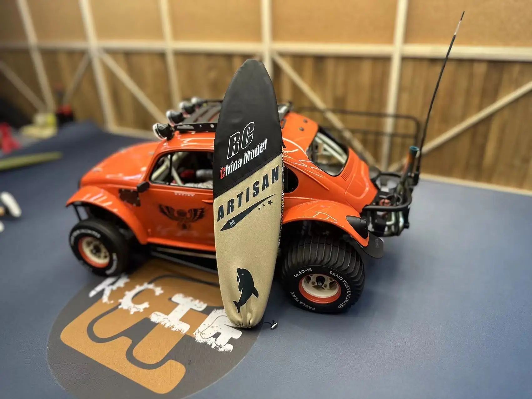 洗えるミニサーフボード,1:10 rcクローラー車用,trxas trx4