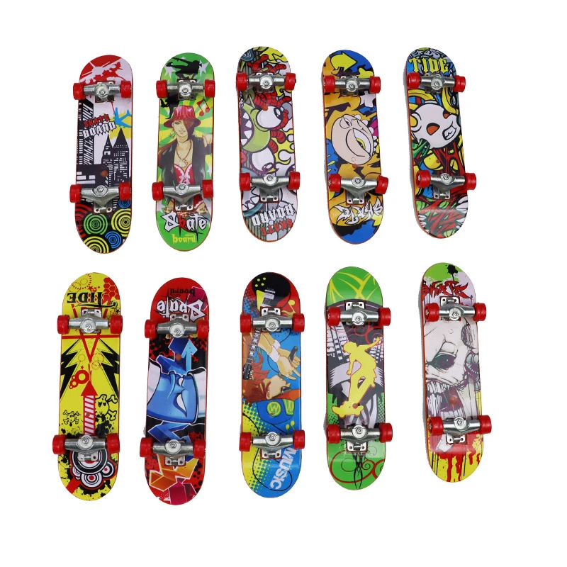 5Pcs Mini Finger Board Tech Truck Finger Skateboards Children's toy Alloy Stent Tabletop Skate For Kid Toys Gift
