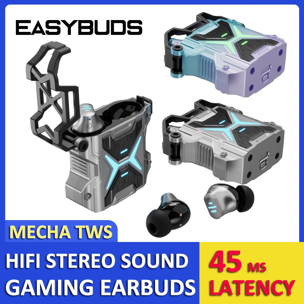 Игровые механические наушники EASYBUDS TWS, беспроводные Bluetooth наушники-вкладыши с шумоподавлением, спортивные водонепроницаемые наушники