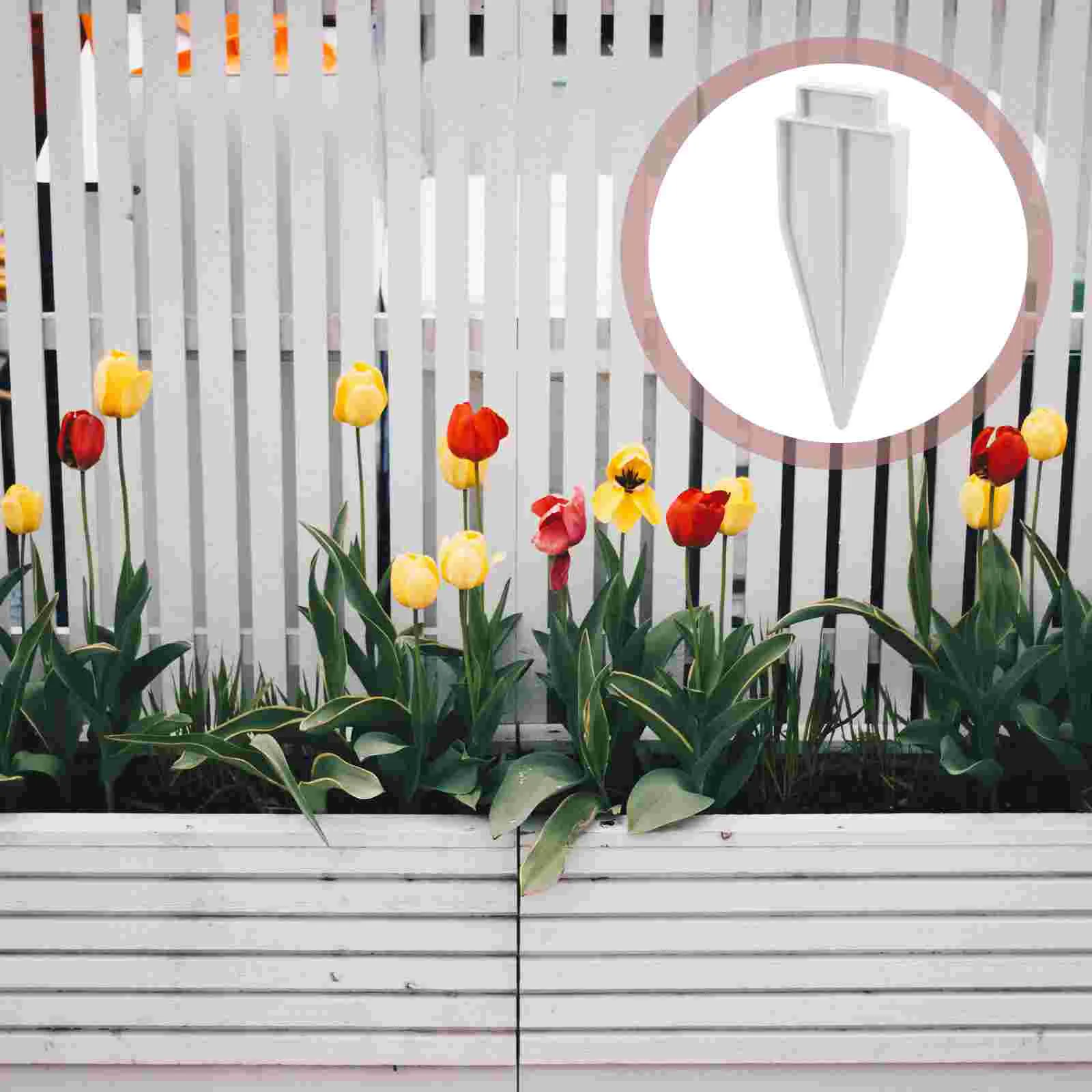 

8 Pcs White Ground Tip Plug Decorative Garden Flower Bed Fence Accessories Small Supplies Picket Stand Yard Holder Fences Kit