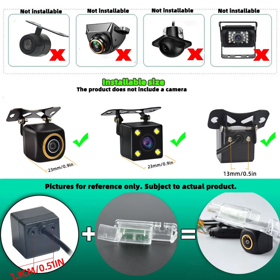 볼보 C30 C70 XC60 XC70 XC90 S40 S60 S80 V40 V50 V60 V70용 후방 카메라 마운트 브래킷 번호판등 하우징 T