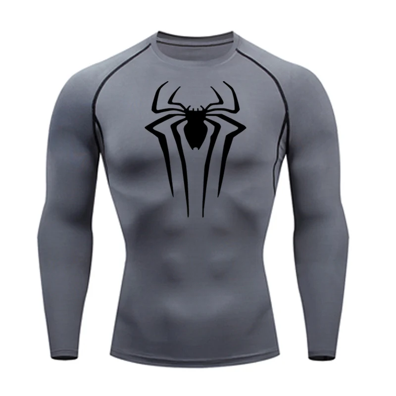 Camiseta deportiva de protección solar para hombre, camisa de compresión de manga larga, ropa de entrenamiento de segunda piel para correr, Rashgarda MMA - Imagen 5