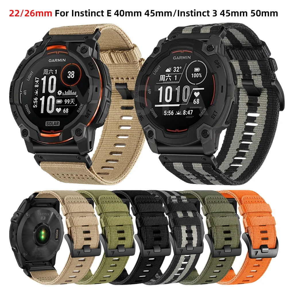 Nylon QuickFit Watchband - 26/22mm Universal Wristband Strap