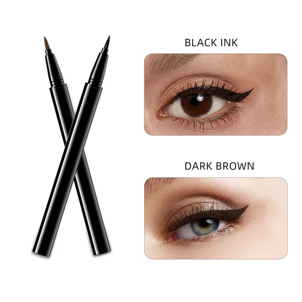 Black Eyeliner Pen Waterproof Long Lasting No Smudging Quick Drying Beauty Makeup Cosmetics Tool Private Label Custom Bulk 4