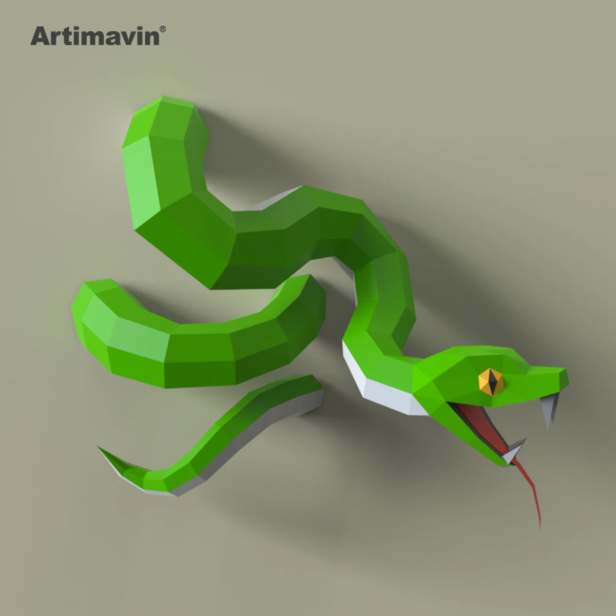 Snake Wall Hanging Wall Decoration Creative Three-dimensional Paper Art Model Handmade Diy Trendy Toys Various Decorative Paper