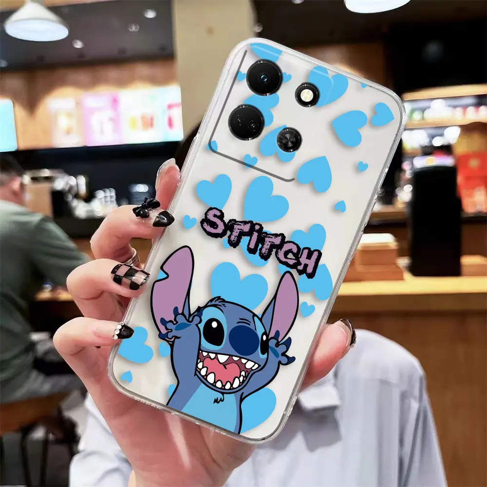 thumbnail image 1 of Clear Phone Case For Infinix NOTE 10 11 12 30 30i SMART 5 6 7 ZERO CAMON 19 20 PRO Case Funda Shell Lilo & Stitch Cartoon Anime, 1 of 5
