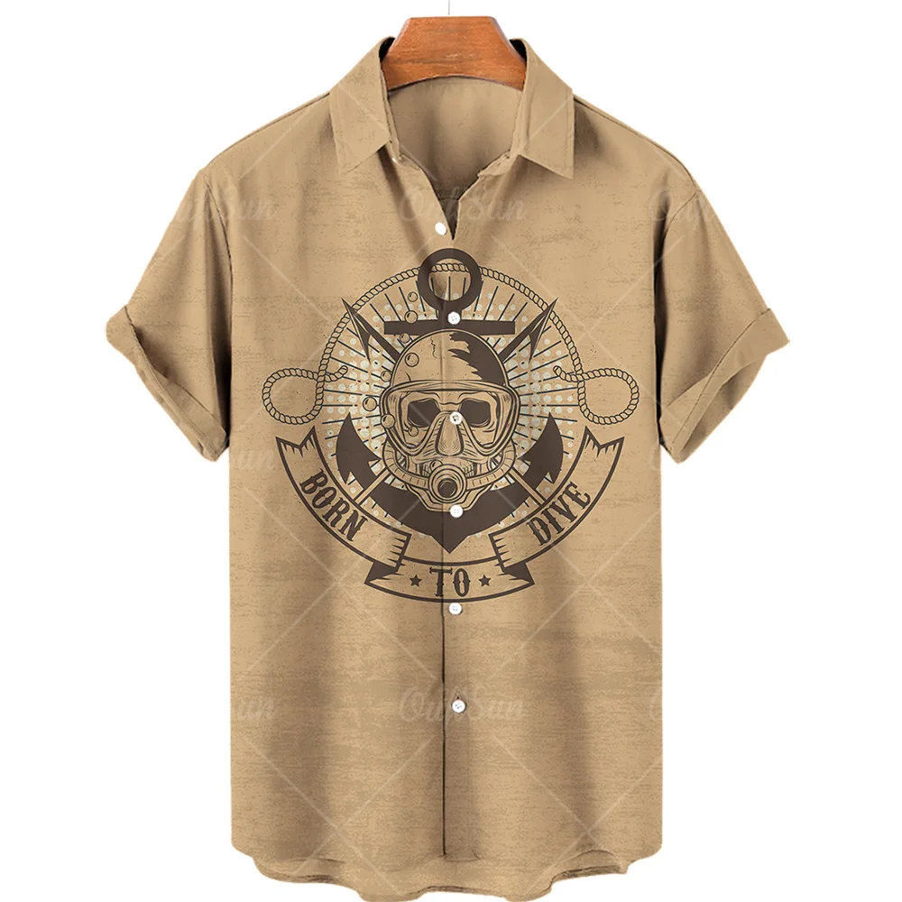 

Men's Oversize Shirt Harajuku Men's Summer Shirts and Blouses Women's Blouse Woman New Collection 2023 Vintage Shirt With Fish