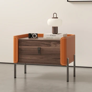 Design Elegant Trendy Bedside Table Storage Drawers Aesthetic Modern Night Table Space Saving Mesita De Noche Bedroom Furniture 1