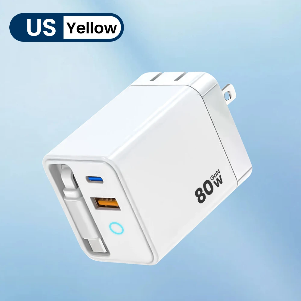 ตัวเลือกสินค้า ที่ชาร์จ USB-C 80W สายยืดหดได้ ชาร์จเร็วทุกอุปกรณ์