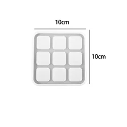 Compact Tic Tac Toe Silicone Casting Mold for DIY Resin Crafts and Jewelry Making (Clear board 01)