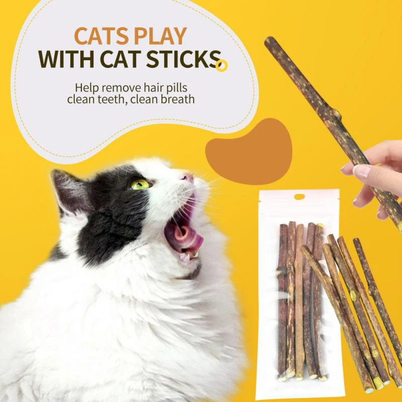 Natural Catnip Pet Cat Molar Toothpaste Stick Pet Cat Molar Toothpaste Stick Fruit Matatabi Cat Snacks Sticks Pet Cleaning Teeth