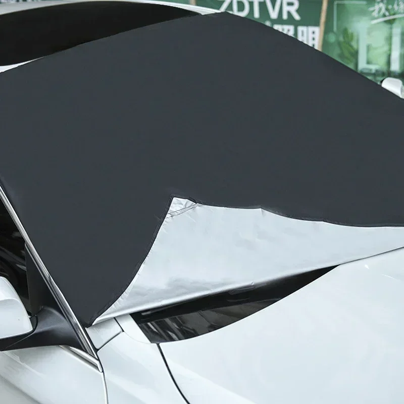 Sunshade Cover Car Windshield Snow Sun Shade Waterproof Protector Automobile Magnetic Cover Car Front Windscreen Cover 2