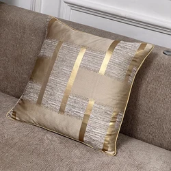 Luxurious Gold - Striped Holiday Cushion Cover and Pillowcase Set - 450mm*450mm (YELLOW)