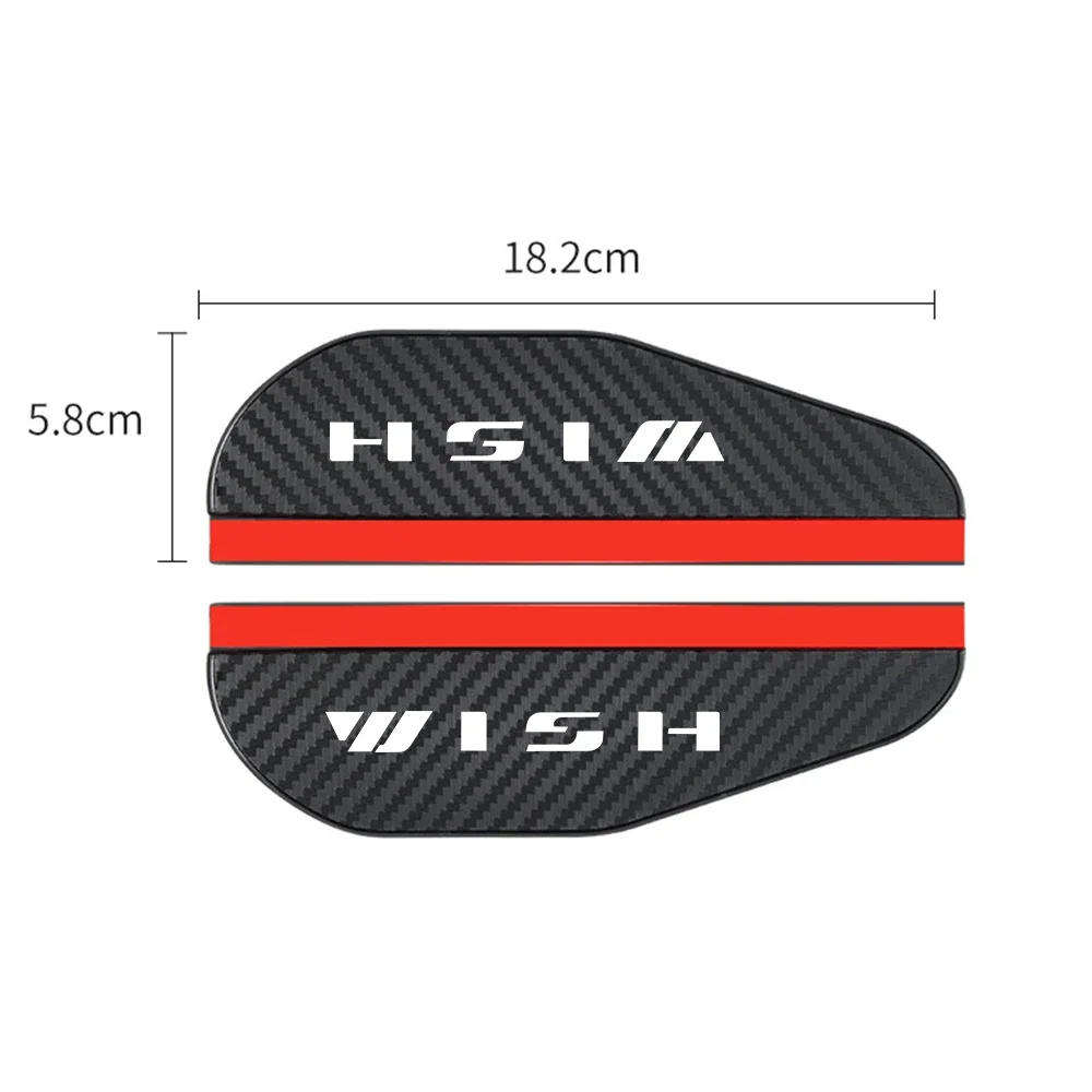 2Pcs car accessoires Awnings Shelters Rearview Mirror Rain Cover Carbon Fiber Side For Toyota WISH Auto Accessories