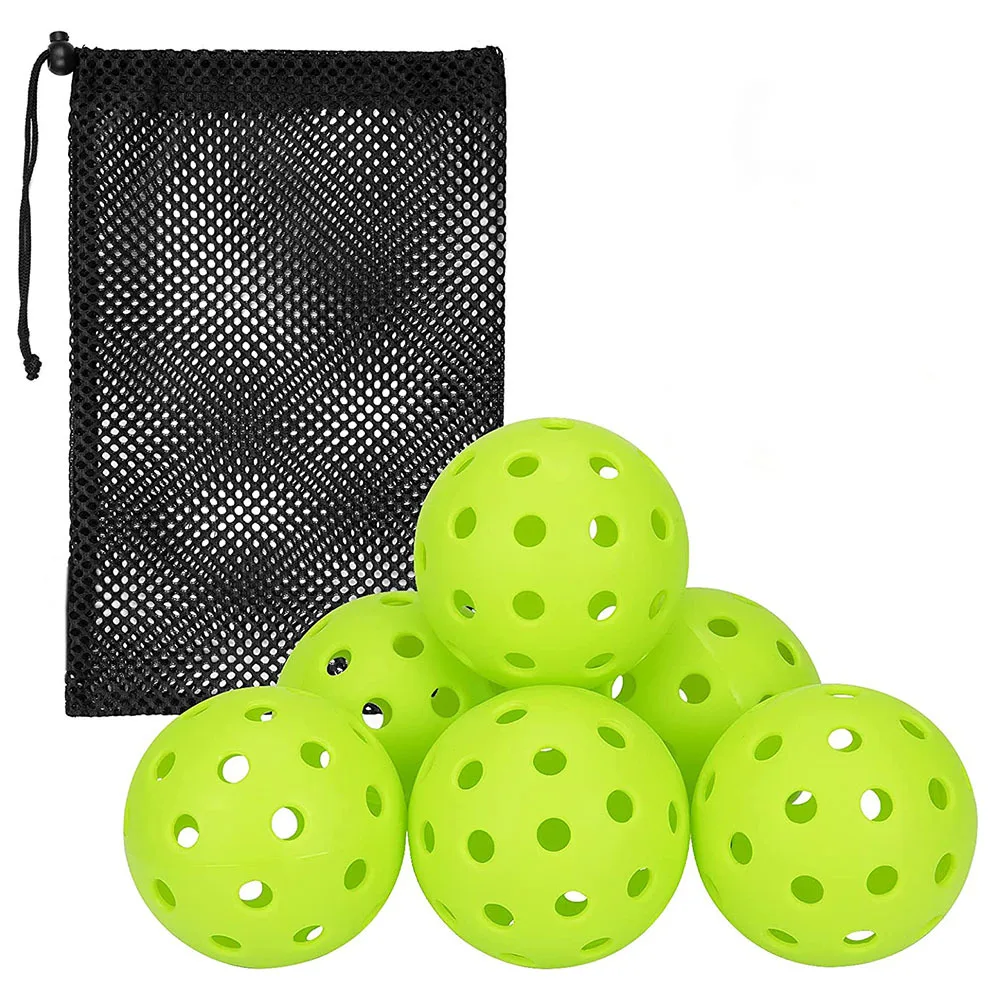 PickleballBallSet74mm40HolesOutdoorPickleballBallsforStandardPickleballSport